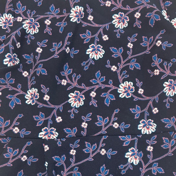 LOFT Navy Floral Mini Dress - Picture 4 of 4